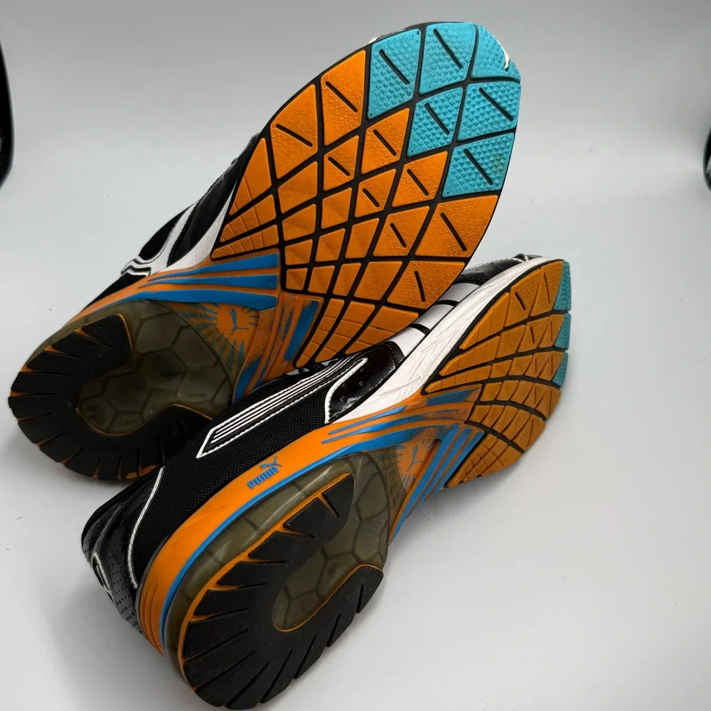 Puma Toori Run M Running Shoes Black Orange Cushioned‎ Mens Size 13 RARE